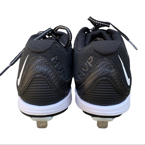 Nike Air MVP Classic Black & White Pro Metal Athletic Sports Baseball Cleats main image 6